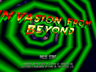 Invasion from Beyond title screen for Playstation